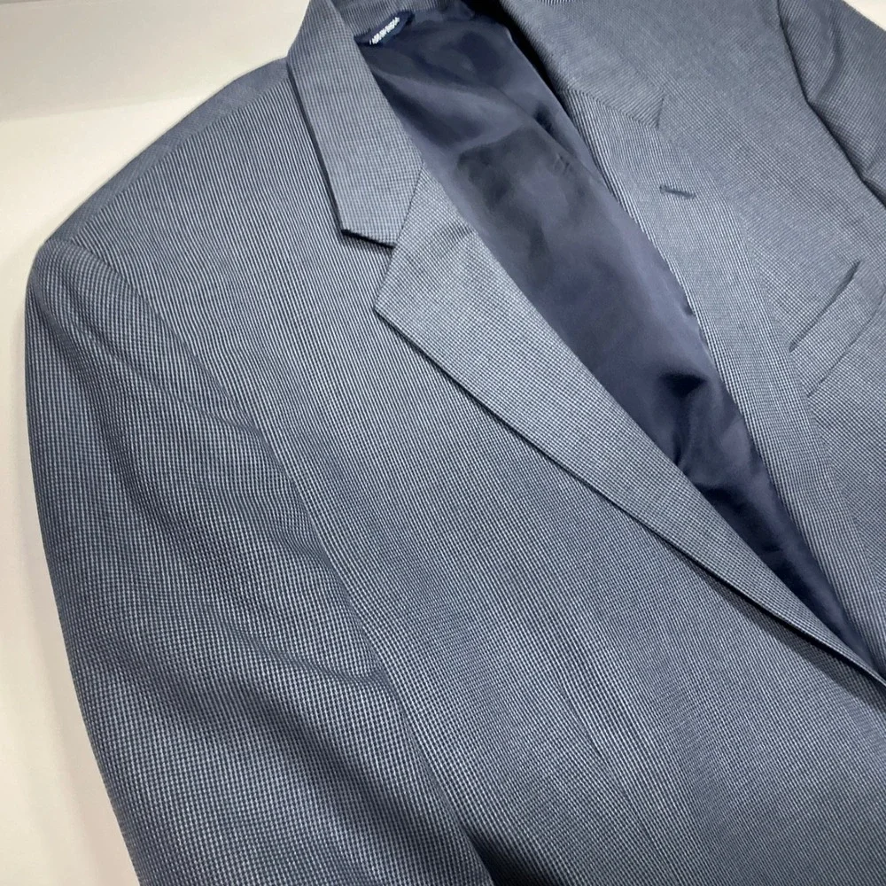 Croft & Barrow Men's 44L Blue‎ Patterned Classic Fit Blazer Sport Coat Jacket